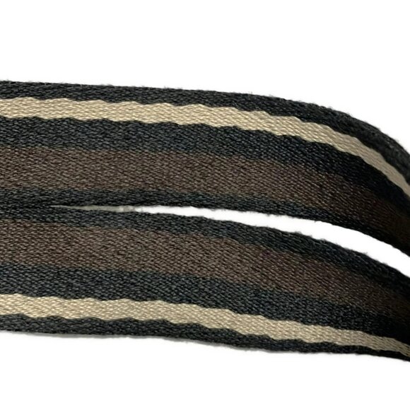 Auth HERMES Troca Horizontal MM - Dark Navy Dark Brown Gray Beige Canvas Leather - Picture 6 of 11